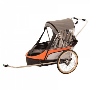 Child-Premium-Double-Bike-Trailer-Orange